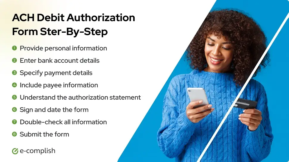 ACH Debit Authorization Form Ster-By-Step